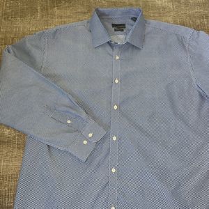 Ruffini Black Label Men's Slim Fit Long Sleeve Button Up Dress Shirt Size XL 17